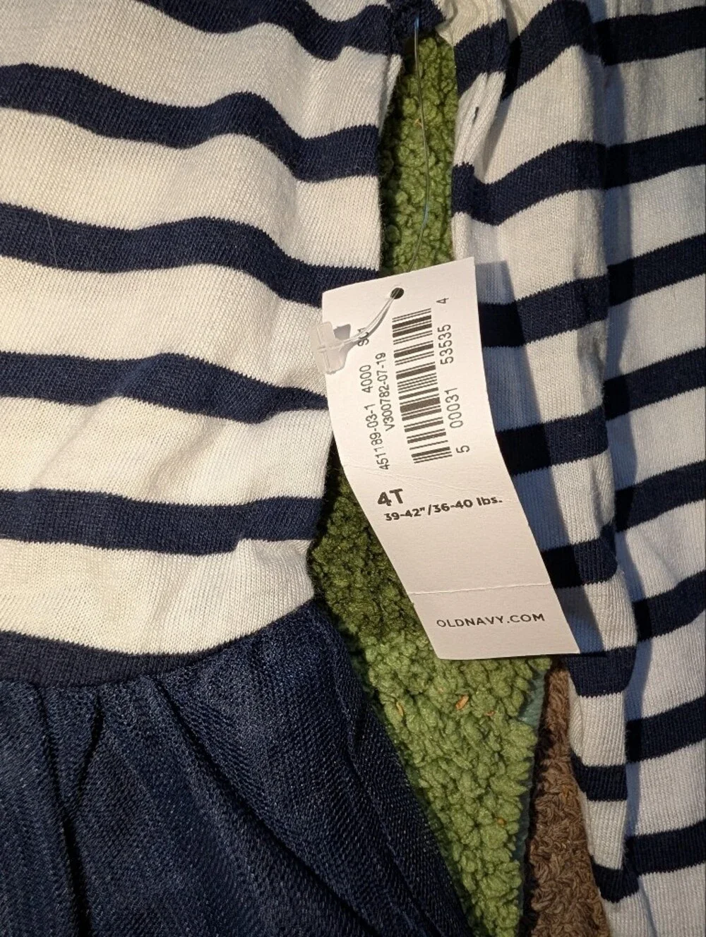 Old Navy Navy and White Striped Casual Dress